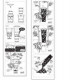 3x požeminio modulinio sodo komposterio rinkinys 11l