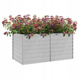 Vidaxl Raised Bed Planter 160x80x77cm Galvanized Steel