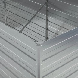 Vidaxl puķupods paaugstinājumam 160x80x77cm cinkots tērauds