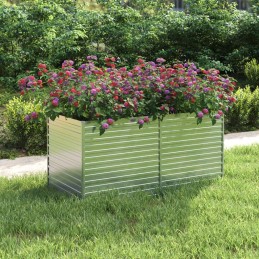 Vidaxl Raised Bed Planter 160x80x77cm Galvanized Steel