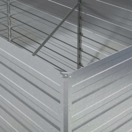 Vidaxl puķupods paaugstinājumam 160x80x77cm cinkots tērauds