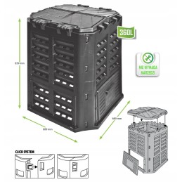 Daugiafunkcis komposteris 360l juodos odos n2246 5901238242246