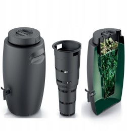 Srutų komposteris, statinė, bakas, skystos buitinės trąšos, 55l, čiaupas