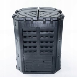 Ištisus metus veikiantis termokomposteris iš plastiko – 360 litrų talpos.