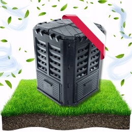 Ištisus metus veikiantis termokomposteris iš plastiko – 360 litrų talpos.