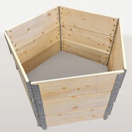 Aukštas medinis eko sodo komposteris, 840 litrų