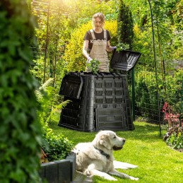 Modulinis sodo komposteris, ištisus metus, šalčiui atspari trąša, 450 litrų bakas