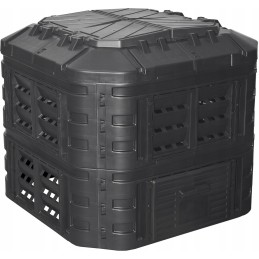 Ištisus metus modulinis komposteris 600l qbrick black, ventiliacija, laistymas