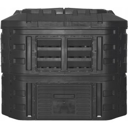 Ištisus metus modulinis komposteris 600l qbrick black, ventiliacija, laistymas