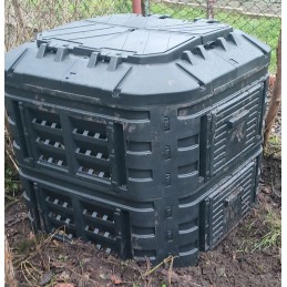 Ištisus metus modulinis komposteris 600l qbrick black, ventiliacija, laistymas