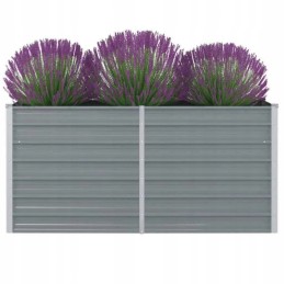 Aia lillepott, 160 x 80 x 77 cm, tsingitud teras, hall