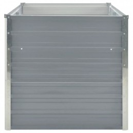 Garden planter, 160 x 80 x 77 cm, galvanized steel, gray