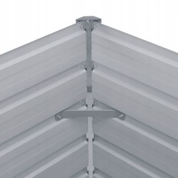 Dārza puķu pods, 160 x 80 x 77 cm, cinkots tērauds, pelēks