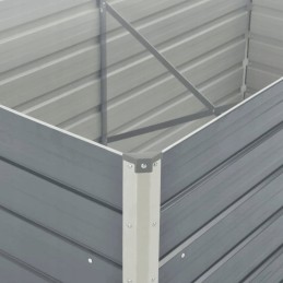 Dārza puķu pods, 160 x 80 x 77 cm, cinkots tērauds, pelēks
