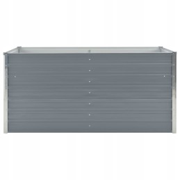 Garden planter, 160 x 80 x 77 cm, galvanized steel, gray