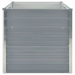 Garden planter, 160 x 80 x 77 cm, galvanized steel, gray