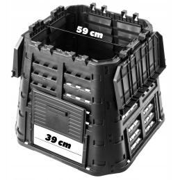 Modulinis sodo komposteris, juodas, ištisus metus