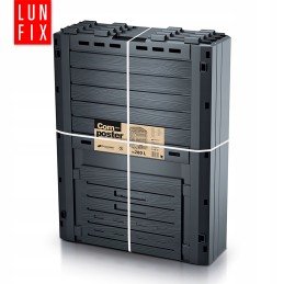 Sodo komposteris 280l trąšoms - antracitas kompožalias sumedėjęs didelis