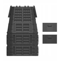 Multimodulinis sodo komposteris 1000l juodas