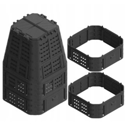 Multimodulinis sodo komposteris 1000l juodas