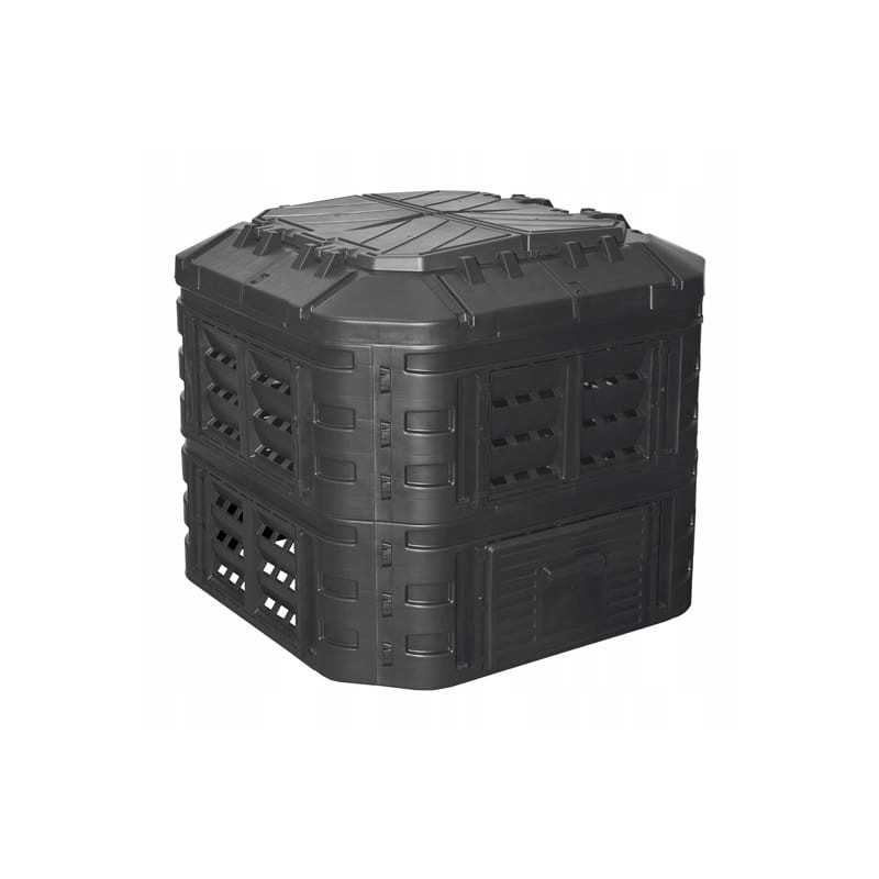Patrulis kelių metų komposteris, 600l, juodas