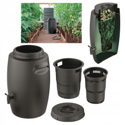 Statinės talpa sodo trąšoms, srutoms, komposteriui, 55l, solidi kokybė