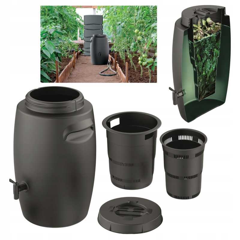 Statinės talpa sodo trąšoms, srutoms, komposteriui, 55l, solidi kokybė