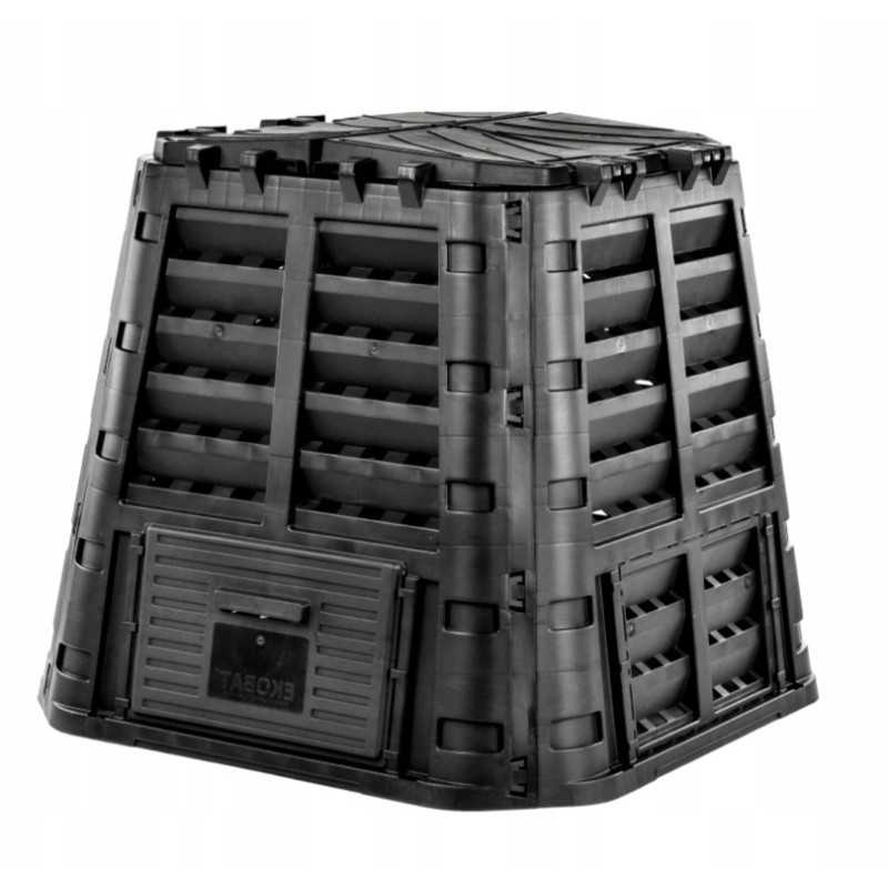 Juodas komposteris, 1 kameros, 480 l, tvirtas ir talpus