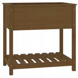 Riiuliga lillepott, meepruun, 82,5x54x81 cm, männipuit