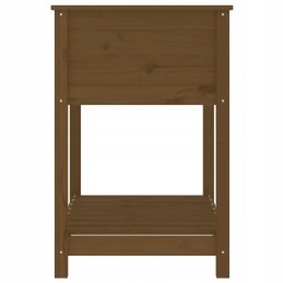 Flowerpot with shelf, honey brown, 82.5x54x81 cm, pine wood