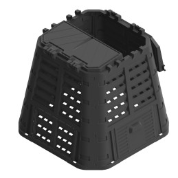 Multi 480l patrulinis komposteris juodas