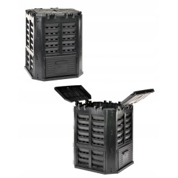 Eko sodo komposteris 360l, paimamas iš apačios