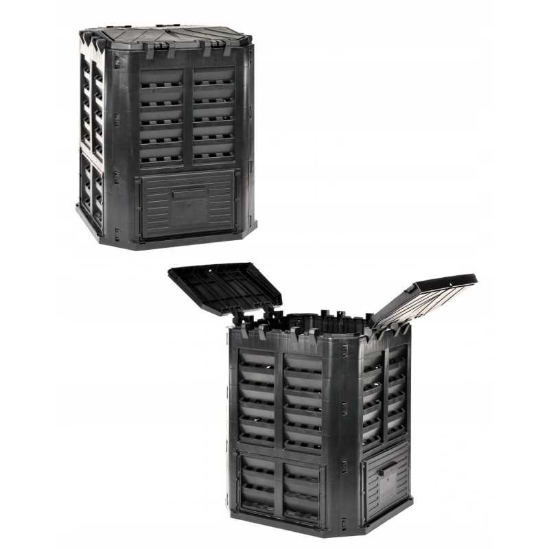 Eko sodo komposteris 360l, paimamas iš apačios