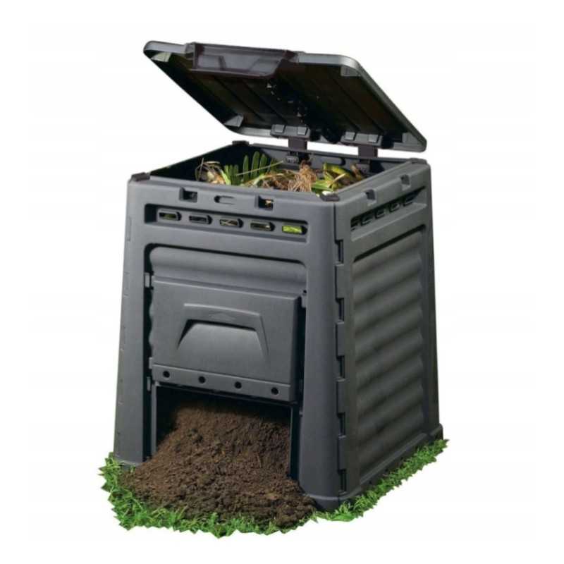 Sodo komposteris 320l, didelės talpos, ištisus metus sodui, ventiliacija, xxl