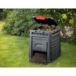 Sodo komposteris 320l, didelės talpos, ištisus metus sodui, ventiliacija, xxl