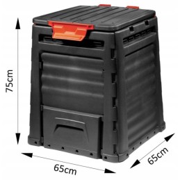 Sodo komposteris 320l, didelės talpos, ištisus metus sodui, ventiliacija, xxl