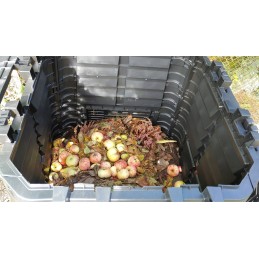 Ecobat komposteris 480l juodas, didelės talpos