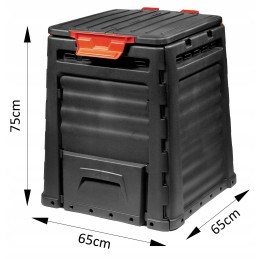 Keter Eco Composter 320l, atvartai kompostui pašalinti iš abiejų pusių (60702)