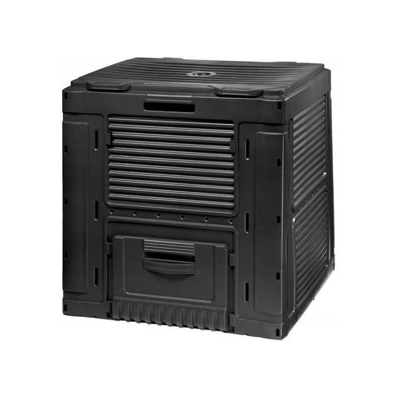 Šalčiui atsparus juodas sodo komposteris su 470l pagrindu