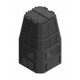 Multimodulinis sodo komposteris, juodas, 1000l