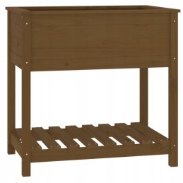 Riiuliga lillepott, meepruun, 82,5x54x81 cm, männipuit