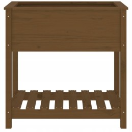 Riiuliga lillepott, meepruun, 82,5x54x81 cm, männipuit