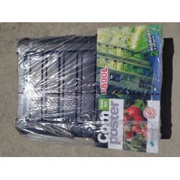 Dviejų kamerų modulinis komposteris, 800l, juodas