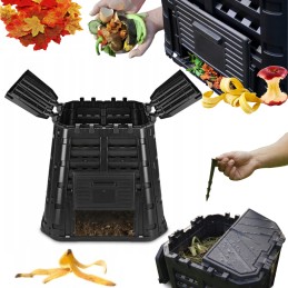 Ištisus metus veikiantis sodo komposteris, atsparus šalčiui, modulinis, tvirtos, tvirtos kameros