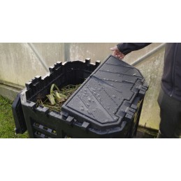 Ištisus metus veikiantis sodo komposteris, atsparus šalčiui, modulinis, tvirtos, tvirtos kameros