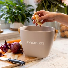 Kitchencraft natūralių elementų komposteris pagamintas iš bambuko pluošto