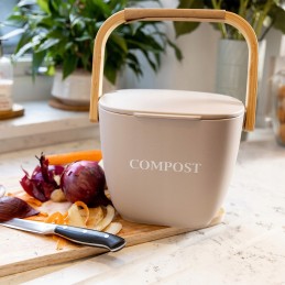 Kitchencraft natūralių elementų komposteris pagamintas iš bambuko pluošto