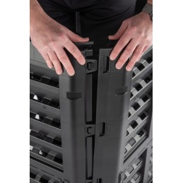 Tvirtas 300l ventiliuojamas sodo komposteris, didelis juodas, aukščiausios kokybės