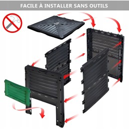 Didelis, tvirtas sodo komposteris 300 litrų komposto