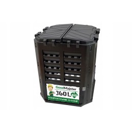 Komposteris 360l juodas lenkiškas, atsparus šalčiui